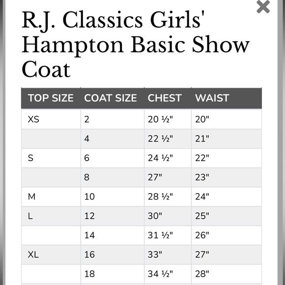 R.J. Classics Girl’s 18R Hampton Blue Label Show Coat Navy Herringbone - Picture 10 of 10